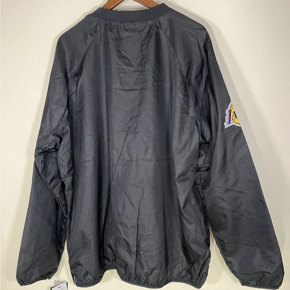 Rare Los Angeles Lakers GIII Carl Banks Pullover Windbreaker Jacket Black Mens - Picture 2 of 7